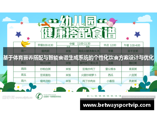 基于体育营养搭配与智能食谱生成系统的个性化饮食方案设计与优化